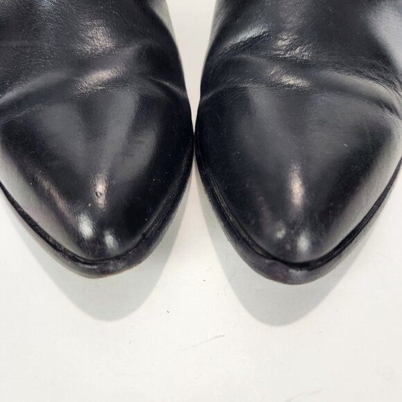 Frye Jennifer Heeled Western Ankle Boot Womens 6.5 Black Leather Pointed Toe - Picture 6 of 13
